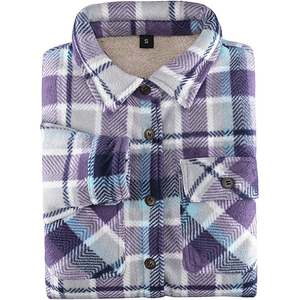 Chemise en flanelle pour hommes de haute qualité Artisanal tricoté patrimoine conception solide 100% coton épais hiver superposition col roulé court - Product Image 4