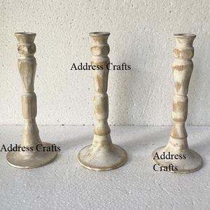 Polished Rustic Wood and Resin Candle <b>Sticks</b> Candle Holder for Wedding & Christmas Decor Wood Lanterns & Candle Jars Stand" - Product Image 6