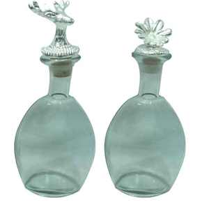 Fragrance Bottles <b>Mid</b>-Modern <b>Century</b> Designer Perfume Bottle With Metal Designer Lid Glass Sustainable Quality Dressing <b>Table</b> - Product Image 6