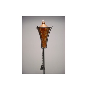 Antorcha Tiki de aluminio con acabado brillante plateado, Decoración de mesa para jardín, Patio, balcón, iluminación de fiesta interior y exterior, uso decorativo - Product Image 4