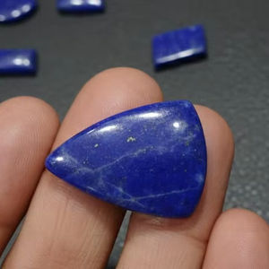 Cabochon de lapis-lazuli naturel de qualité supérieure, couleur bleue, pierre précieuse pour la fabrication artisanale de cabochons de lapis-lazuli, lisses et semi-précieux - Product Image 6