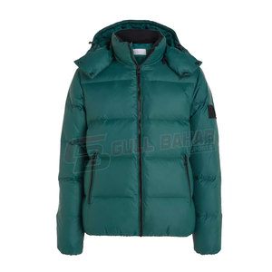 Chaqueta acolchada ajustada para hombre con diseño minimalista para ropa de calle urbana Chaqueta acolchada repelente al agua para hombre - Product Image 1