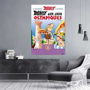 Póster de Asterix y Obelix de estilo moderno para decoración de pared con diseño de los Juegos Olímpicos - Product Image 1