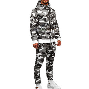 Conjunto de chándal con cremallera completa de moda para hombres Ideal para uso en exteriores o interiores Chándal con cremallera cómodo y duradero - Product Image 1