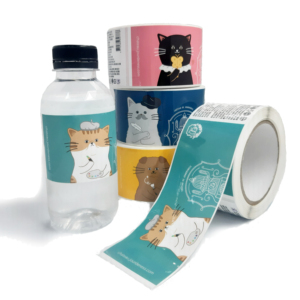 Etiqueta adhesiva de embalaje de botella impermeable personalizada - Product Image 1