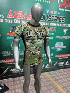 Azbaa Industries Camisa de compresión para hombre Venta caliente Fábrica al por mayor Sublimación personalizada Protectores de erupción para BJJ Grappling Stretch - Product Image 4