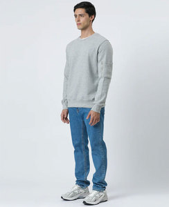 Venta a granel de alta calidad al por mayor bordado transpirable sudaderas de algodón con estampado, cremallera manga bolsillo detalle liso sudaderas - Product Image 3