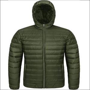 แจ็กเก็ตแบบพองสำหรับผู้ชายเสื้อโค้ทบับเบิ้ลพร้อมคอตั้งผ้าแคนวาสสำหรับฤดูหนาว - Product Image 1