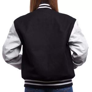 Último estilo de lujo de cuero de las mujeres Varsity Jacket Letterman High Street Style Venta al por mayor Winter Street Wear Jacket para las mujeres - Product Image 4