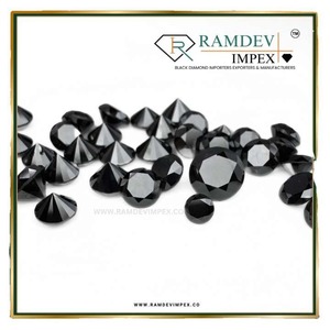 Elección elegante 1,45-1,55mm Diamantes naturales tratados en negro Acabado brillante Piedras sueltas brillantes para joyería fina - Product Image 4