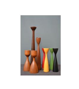 Bougeoir décoratif en bois de style vintage parfait pour un intérieur de maison de fête et un design de table élégant - Product Image 3