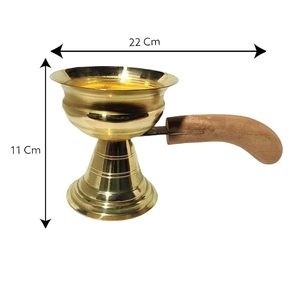 ARTISAN AURA Brûleur d'encens intelligent à charbon de bois entièrement en laiton Meilleur porte-encens en métal de conception de parfum d'intérieur à bas prix - Product Image 3