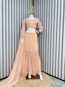 DESIGNER PARTY WEAR LOOK PRÊT À PORTER SAREE ET BRODERIE TRAVAIL - Product Image 2