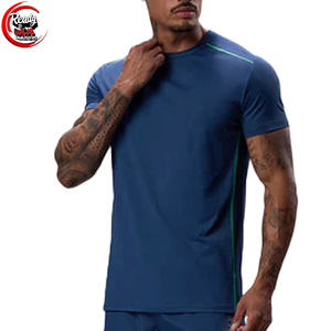 High Elastic Cotton O-Neck Gym <b>T</b>-<b>Shirt</b> <b>Men</b> Loose <b>Fit</b> <b>Muscle</b> Fitness Sports Breathable Woven Crop Logo Print High Relaxed <b>Fit</b> - Product Image 6
