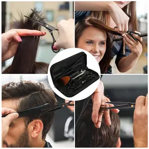 Tijeras de peluquero Kit de tijeras de pelo de 6 pulgadas para salón Tijeras de peluquería y peluquero de buena calidad - Product Image 6