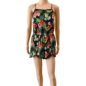 Women's Y2K Casual Floral Silk Jumpsuit Dress Elegant Summer Clothing <b>Lace</b> Decoration for Beach Party Vacation Sweet Direct - Product Image 1