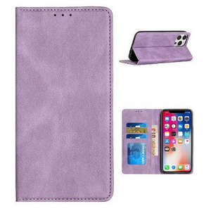 iPhone 18 Pro 2026, iPhone 17 Pro 2025 Portefeuille en cuir vegan premium à fermeture magnétique violet - Product Image 1