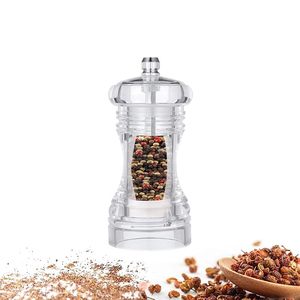 10cm manuale trasparente macina pepe sale regolazione Fine per eleganti cucine e ristoranti erba e spezie strumento - Product Image 1