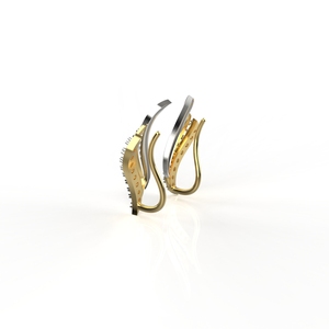 Ishi Diamonds 18k Gold Elegant Lab Grown Diamond <b>Cuff</b> <b>Earring</b> - Product Image 2