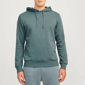 Nouveau design respirant meilleure vente pour hommes couleur unique sweats à capuche bas quantité minimale de commande tarifs de gros 100% sweats à capuche en coton pour hommes - Product Image 1