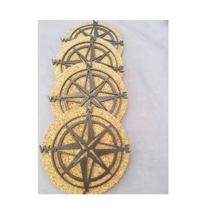 Sous-verres en métal vierge en laiton doré, Design géométrique créatif de haute qualité, support de verre en métal découpé au Laser, Offre Spéciale - Product Image 6