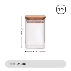 Frasco de acrílico cuadrado 2025 moderno con tapa de madera Solución de almacenamiento de organización elegante para el hogar Estante de exhibición de precio de fábrica - Product Image 5