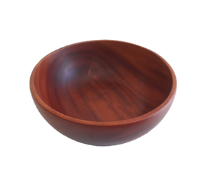 Bol en bois rustique de couleur claire bon marché en bois massif naturel grande salade mélangeant la vaisselle de service - Product Image 2