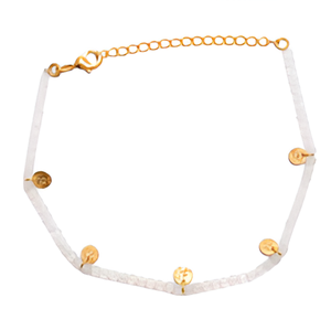 Pulsera de Plata de Ley .925 con Piedra Lunar Arcoíris Genuina, Hecha a Mano, Chapada en Oro Clásico, Joyería de Moda para Mujer, Regalo de Boda - Product Image 6