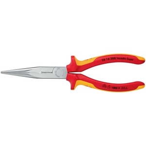 For KNIPEX 200mm <b>Long</b> Flat-<b>Nose</b> Pliers with VDE and Multi-Component Handles - Product Image 4