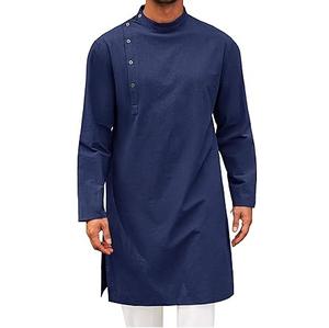 Kuchi <b>Tribal</b> Afghan Kurta And Pajama Breathable Cotton Made Wholesale Dubai Fashion Blue Afghan Kurta 2pcs Suit Punjabi Style - Product Image 1