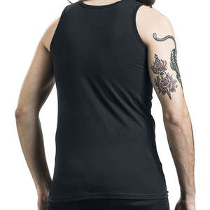 Camiseta sin mangas OEM para hombre que absorbe la humedad, camiseta sin mangas atlética hecha de mezcla de algodón y poliéster para uso físico - Product Image 6