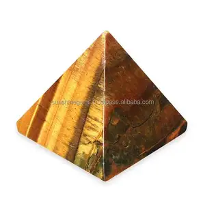 Tiger Eye Crystal Pyramid Natural Gemstone Healing Stone Pyramid for Meditation in Best Quality Crystals Pyramids For Sale