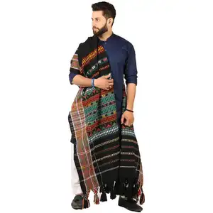 2023 New Fashion Style Wool Shawl For Winter OEM Services Customized Embroidered Design Men Winter Shawls