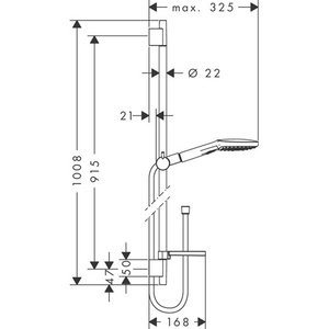 Juego de Baño HANSGROHE Raindance Select E 120 3jet con UnicaS Puro 900mm Cromado - Product Image 4