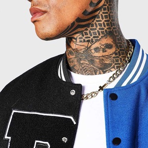 OEM chaqueta de grafiti para los hombres chaqueta de béisbol al por mayor a granel de lana Lisa para los hombres personalizado bordado carta de etiqueta privada para la venta - Product Image 6