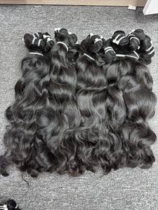 Nueva tendencia suelta onda profunda cabello humano vietnamita Natural crudo sin procesar trama única precio al por mayor - Product Image 4
