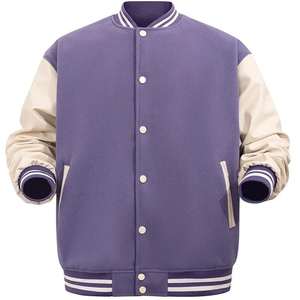 Veste universitaire personnalisée pour hommes et femmes avec logo brodé et tissu doux en laine mélangée - Product Image 1