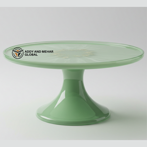 ขาตั้งเค้กเรซิ่นพรีเมียมสีเขียวอ่อน ทรงกลม สำหรับวางขนมหวาน ถาดเสิร์ฟทันสมัย สำหรับขายส่ง - Product Image 6