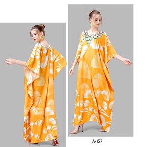 Caftan de qualité exportée Designer Exclusif Fantaisie Dernier Crêpe en polyester Impression numérique Fille Femmes Caftan avec pierre Vêtements de plage - Product Image 1