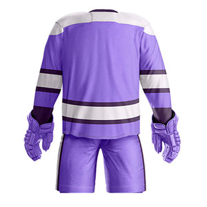 Uniforme de hockey sur glace 100% Polyester vêtements de sport maillot d'équipe uniforme de hockey sur glace uniforme de hockey sur glace de qualité supérieure - Product Image 5