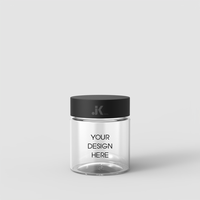 JK Packaging Solutions M0794 Pot en PET de 5 oz couleur personnalisée avec couvercle sécurité enfant (capacité 3,5 g) diamètre 53 mm logo personnalisé pour