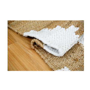 Magnifique tapis tressé tissé à la main Tapis de sol en jute rond réversible extra large - Product Image 5