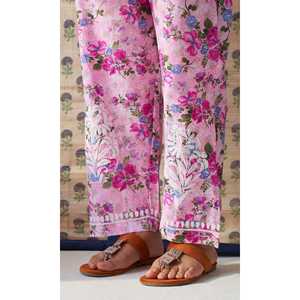 Chikankari Chanderi ชุด Co-Ord ปักด้วยมือสำหรับชุดนอนที่สวยงามของผู้หญิงทำด้วยมือ - Product Image 1