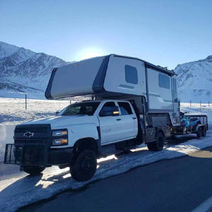 Camper de luxe tout-terrain pour pick-up 4x4 à plateau long, avec boîte extensible, toit relevable et glissière d'expédition, personnalisé, pour véhicules tout-terrain, par les fabricants - Product Image 1