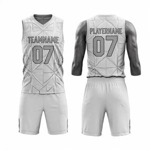 Conjunto de Uniforme de Baloncesto Sublimado de Último Diseño al por Mayor de Fábrica, Camisetas y Pantalones Cortos Deportivos Lisos, Conjuntos de Camisetas con Patrón Personalizado - Product Image 2