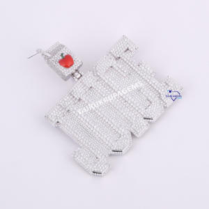 Colgante de letra más vendido, diseño personalizado, colgante de diamante cultivado en laboratorio de oro blanco de 14 KT, claridad VVS - Product Image 2