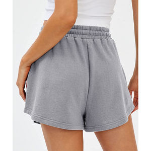 Shorts pour femmes, mode d'été, 100% coton jersey respirant, logo personnalisé, 4 directions extensibles, couleur unie, coupe régulière, vêtements de sport - Product Image 3