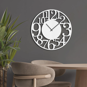 Horloge murale moderne en métal, vente directe en gros, pour chambre à coucher, salon, bureau, maison, art mural en métal de haute qualité - Product Image 6