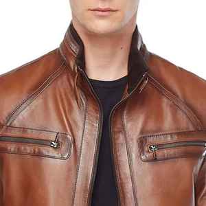 Top Latest Design Custom Genuine <b>Leather</b> <b>Jacket</b> Most Popular Quality Custom Made <b>Men</b> <b>Leather</b> <b>Jacket</b> - Product Image 2