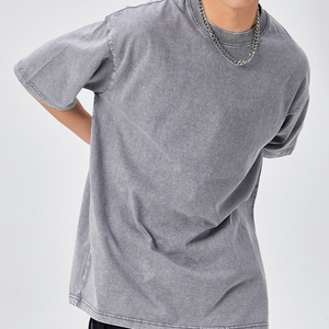 Camiseta de otoño personalizada Vintage con lavado ácido para hombre, 100% de algodón, manga larga, ropa de calle con gráfico de talla grande, Sudadera estampada al por mayor - Product Image 4